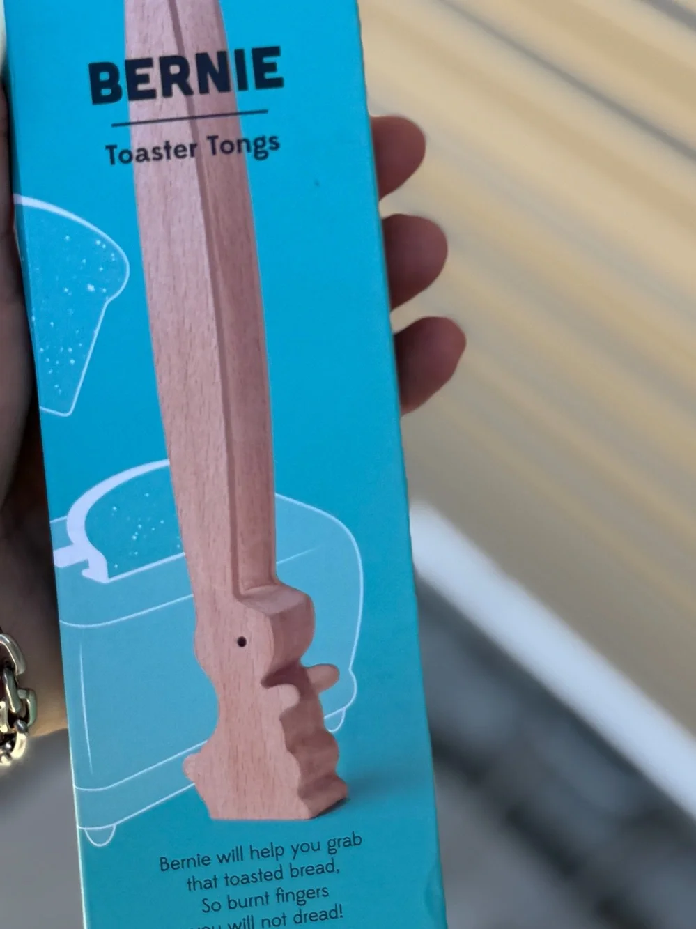 OTOTO NWT Bernie wood  toaster tongs